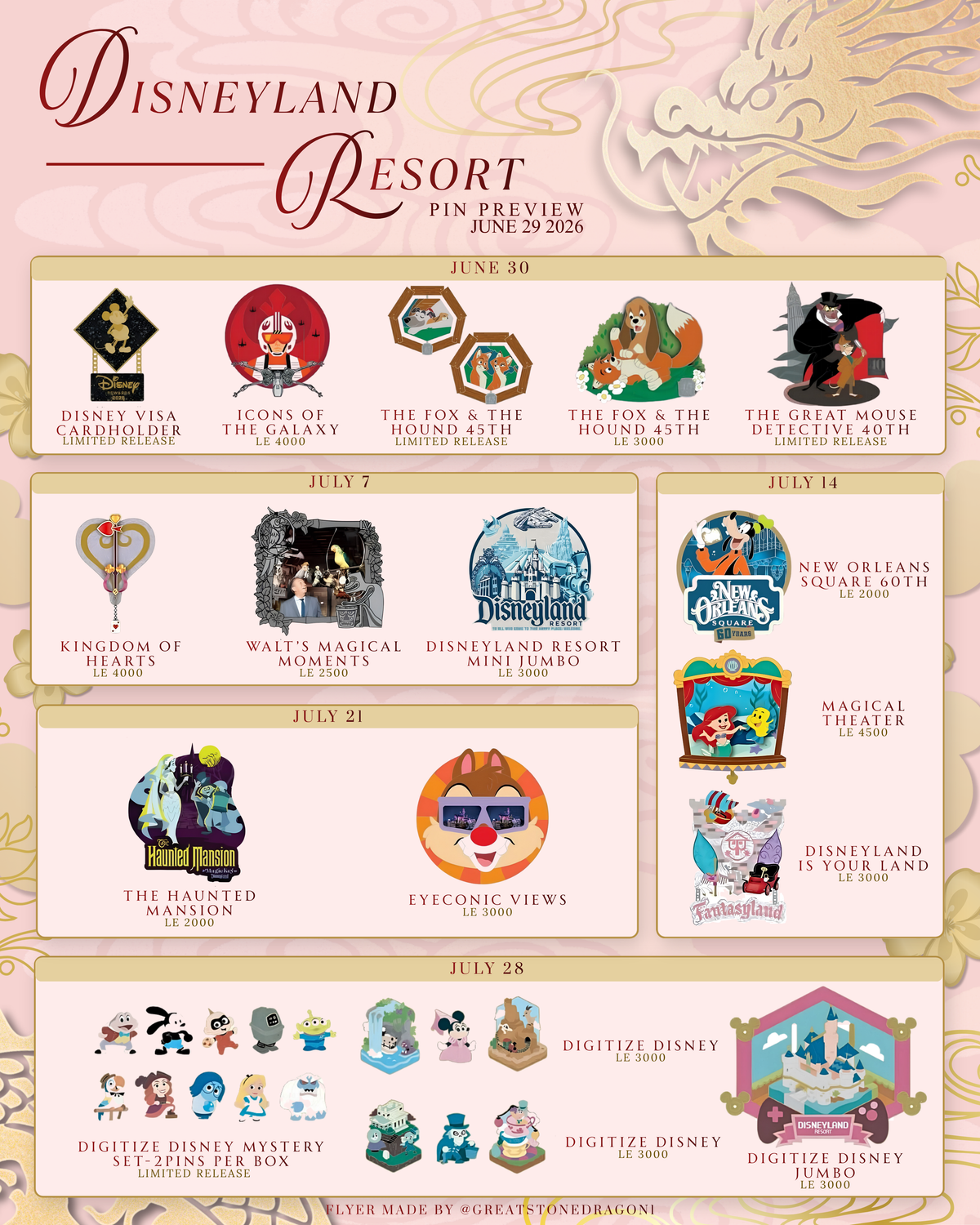July WDW and DLR Releases page 3