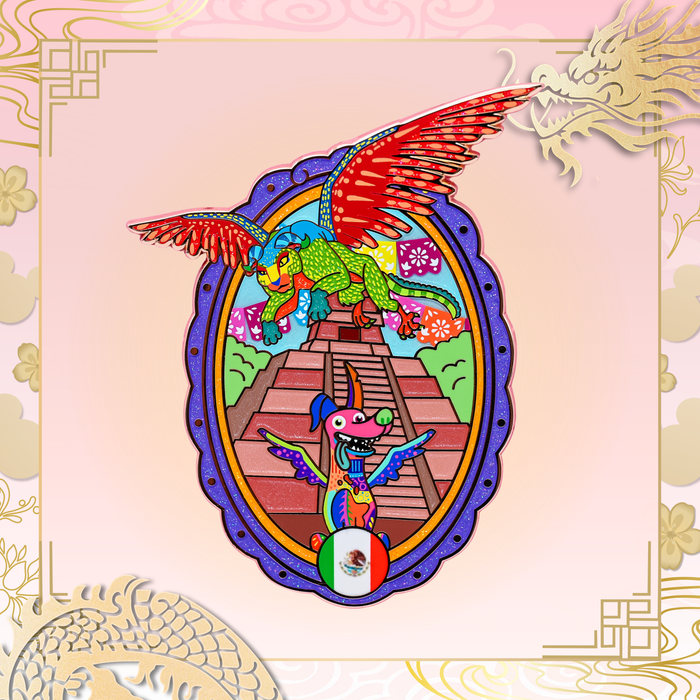 Mexico Pavilion 3M Pintastic X Great Stone Dragon Collaboration Fantasy Pin
