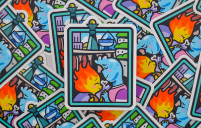 Elemental– Postcard Portraits Sticker