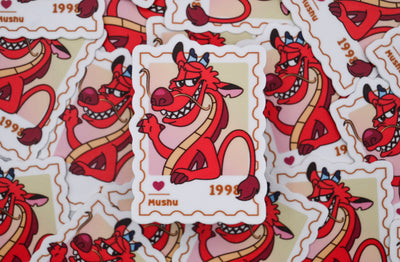 Mushu– First Class Postage Sticker