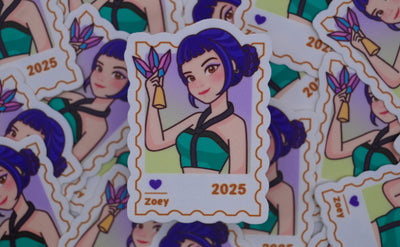 Zoey– First Class Postage Sticker